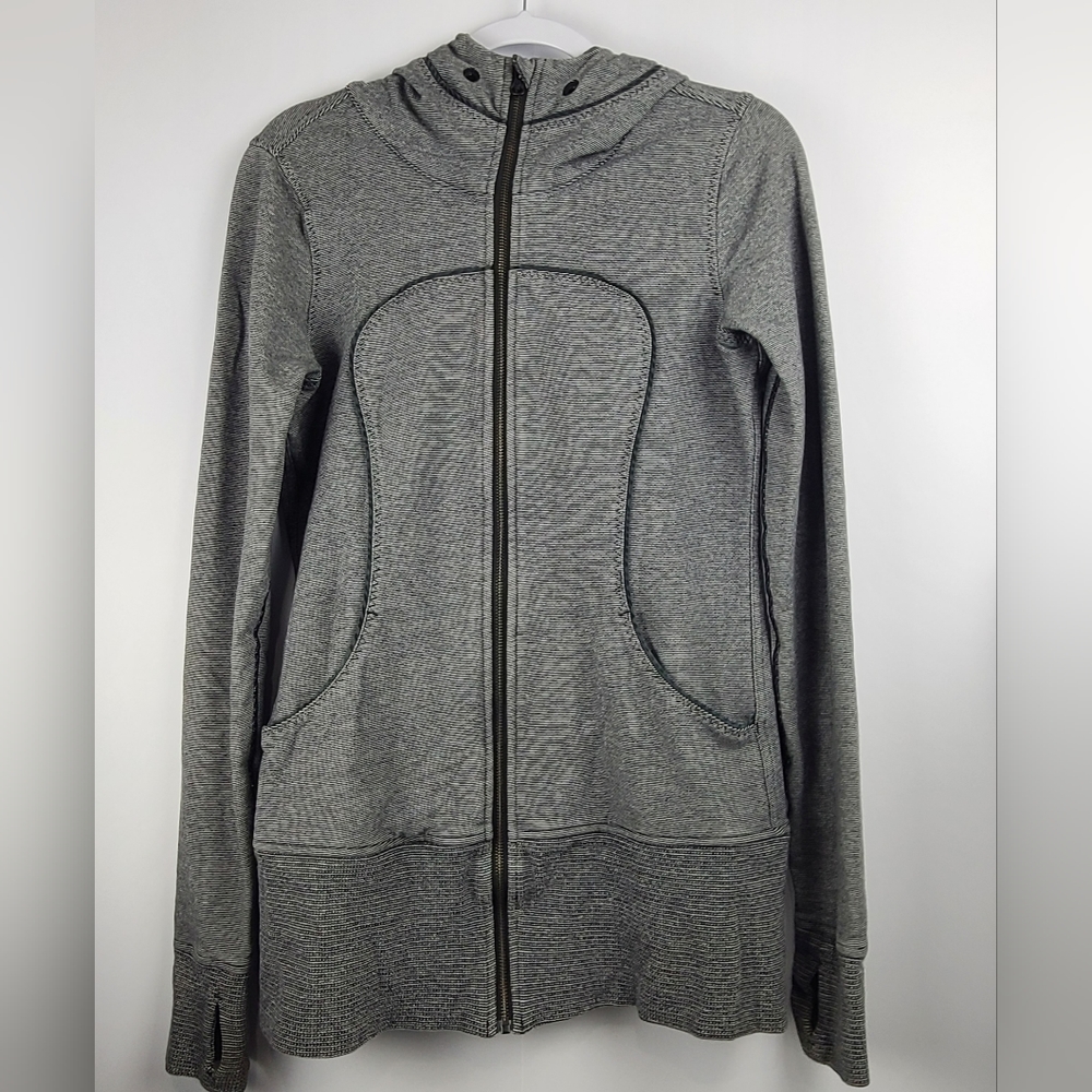 Lululemon Athletica Live Simply zip-up casual activewear jacket,sz 8 (PTP 18 in)